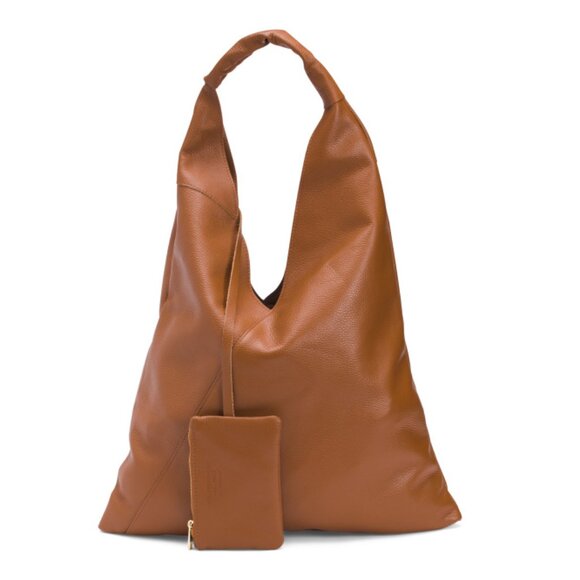 CHEVAL Cuoio Made In Italy Leather Large Unlined Hobo - Picture 1 of 2